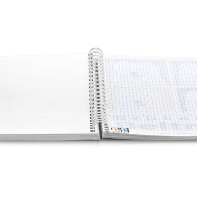 oprawa spiralowa notes rozlozony